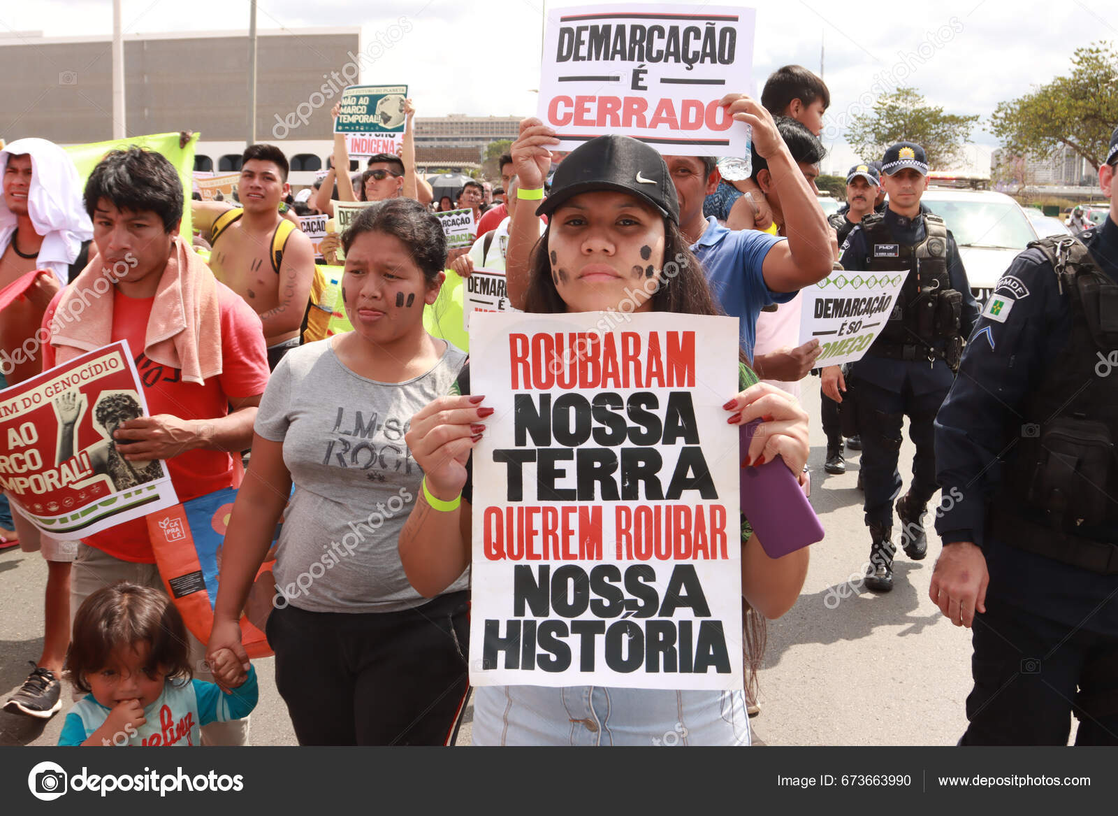 Brasilia Brazil August 2023 Indigenous Indians Different Parts Brazil