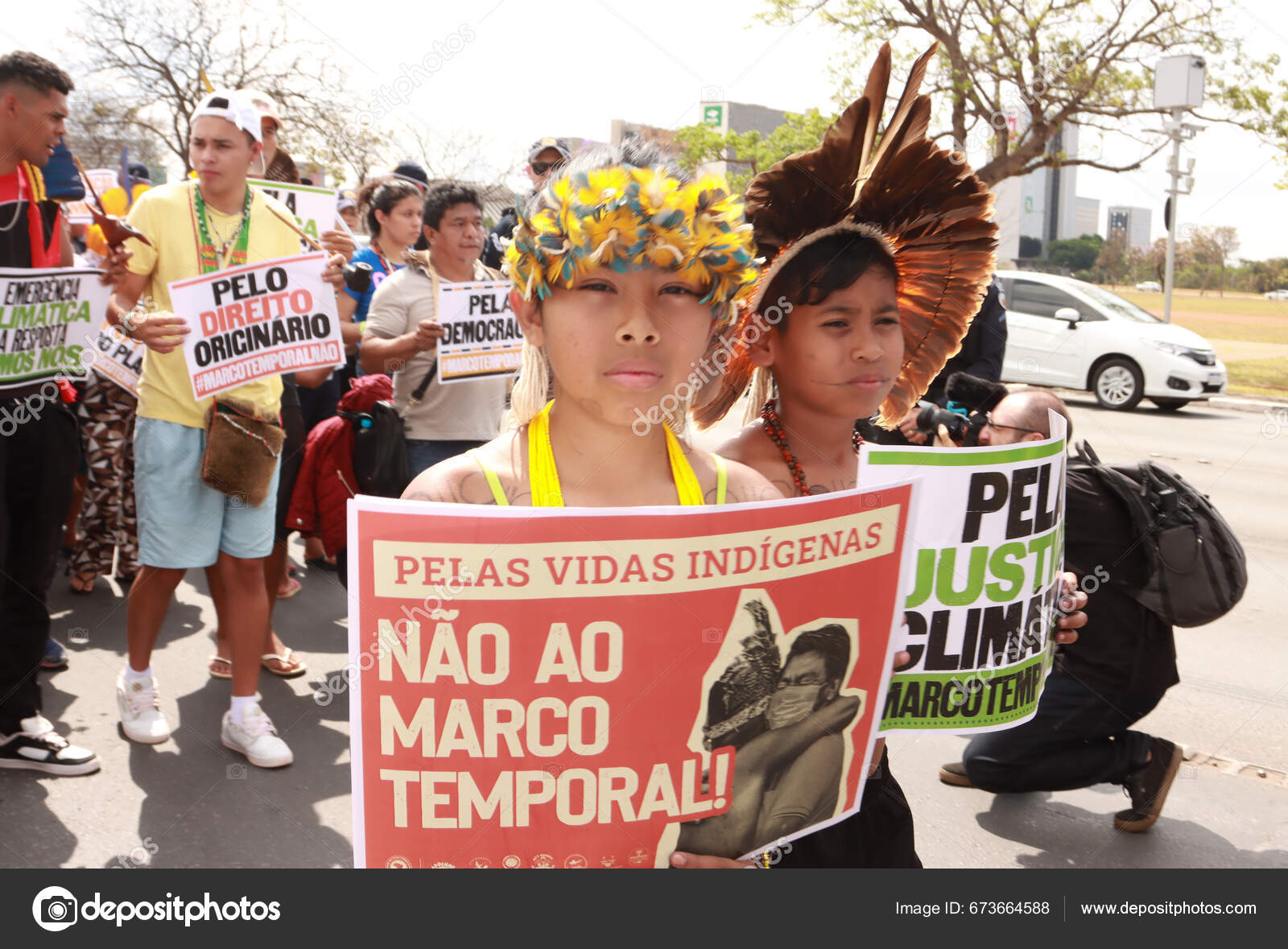 Brasilia Brazil August 2023 Indigenous Indians Different Parts Brazil