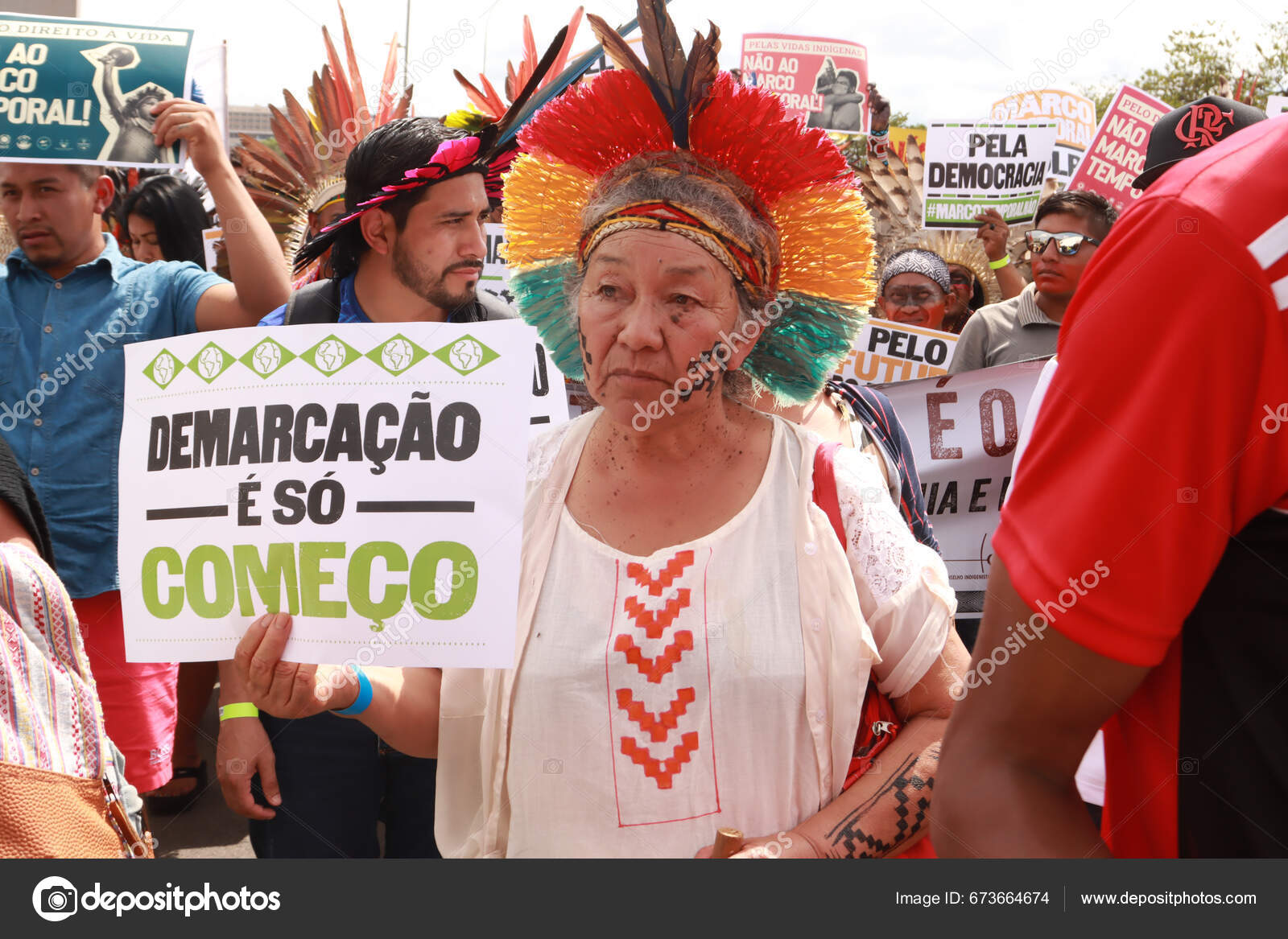 Brasilia Brazil August 2023 Indigenous Indians Different Parts Brazil