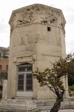 Atina, Yunanistan 'daki Plaka mahallesi yakınlarındaki Roma Agora' daki Antik Harabeler