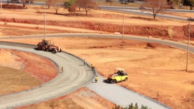 Brasilia, DF, Brezilya 25 Temmuz 2024 Kuzeybatı Brasilia 'da Noroeste olarak bilinen yeni yol inşaatı