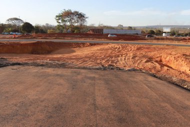 Brasilia 'nın kuzeybatı kısmında Noroeste olarak bilinen karayolu inşaatı sürüyor. 