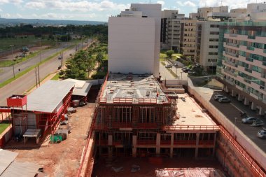 Brasilia, Brezilya, DF 19 Aralık 2024 Noroeste, Brasilia 'nın 311. Bloğunda Yeni bir Apartman İnşaatı