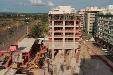 Brasilia, Brezilya, DF Nisan 12025 Noroeste, Brezilya 'da 311. Blok' ta yeni bir apartman inşaatı