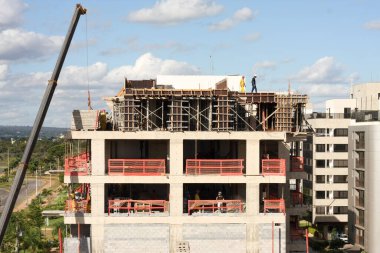 Brasilia, DF Brezilya, 8 Mayıs 2025 Yeni Apartman İnşaatı Noroeste 311 blok, Brasilia