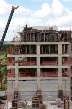 Brasilia, DF Brezilya, Mayıs 02 2025 Noroeste, Brasilia 'da Yeni bir Apartman İnşaatı