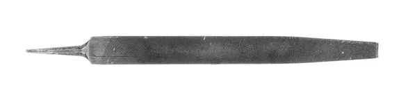 金属工具鋼白の背景にラスプ クリッピングパス付きファイル — ストック写真