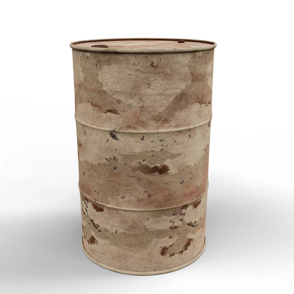 Old Steel Barrel Illustration File Clipping Path — Stock Photo, Image