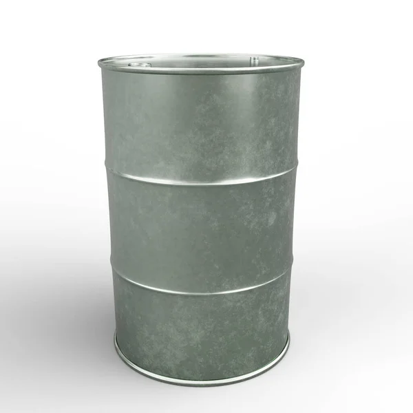 Metal Barrel Illustration File Clipping Path — Stock Photo, Image