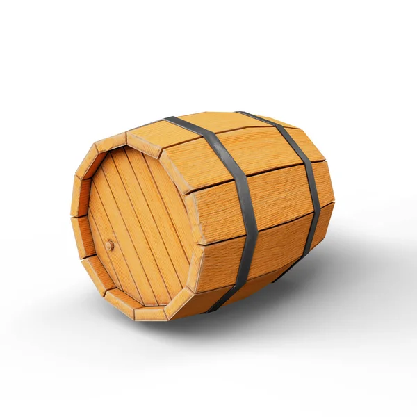 Old Wooden Cask Barrel Ilustrație Fișier Clipping Path — Fotografie, imagine de stoc