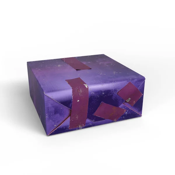 Подарочная Коробка Белом Фоне Инсталляция File Clipp Path — стоковое фото