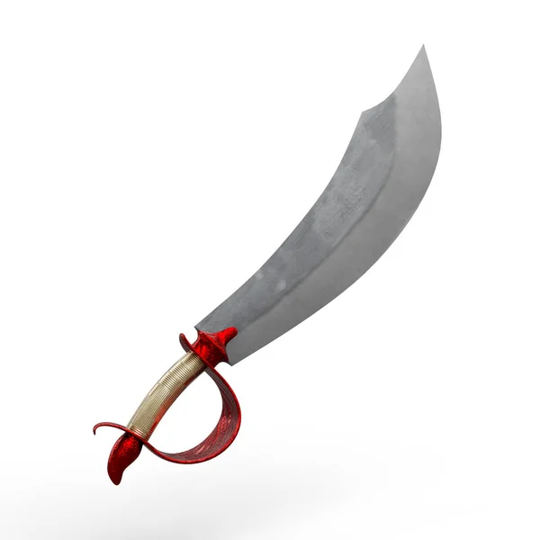Sword Sabre Weapon Isolated White Background Illustration File Clipping Path — Stock Photo, Image