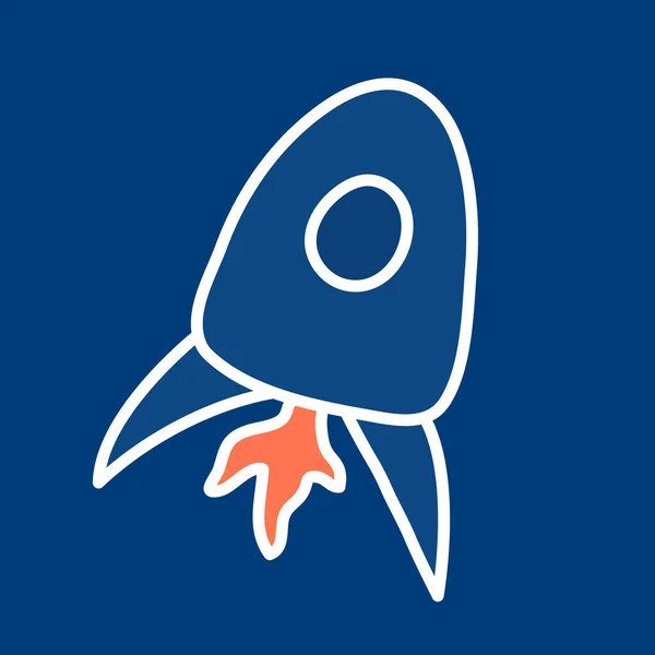 Spaceship Icon Logo Web Mobile Card Sticker Shirt Textile Shopper — Stock Vector