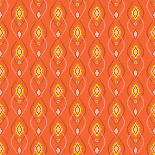 Geometric Decorative Seamless Pattern Background Template Textile Wallpaper — Stock Vector