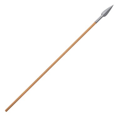 Mızrak Melee silahı beyaz arka planda izole edildi. 3D Illustration. Clipping Path ile Dosya.