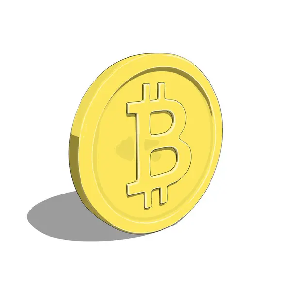Gölge Para Birimi ve Engelleme Teknolojisini Temsil Eden Altın Bitcoin Sembolü