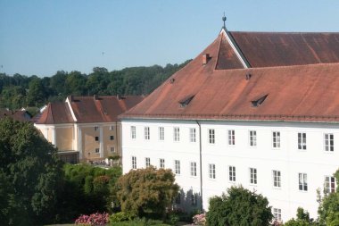 GARS AM Inn, Almanya - 28 Haziran: Manastır inşaatı Manastır Garları veya Kloster Gars. Yüksek kalite fotoğraf