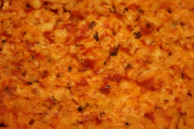 Peynirli ve domates soslu Alman Spagetti. Yüksek kalite fotoğraf