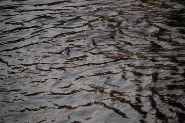 Doğal ışık yansıması ve doku ile dalgalanan su yüzeyine yakın çekim. Yüksek kalite fotoğraf