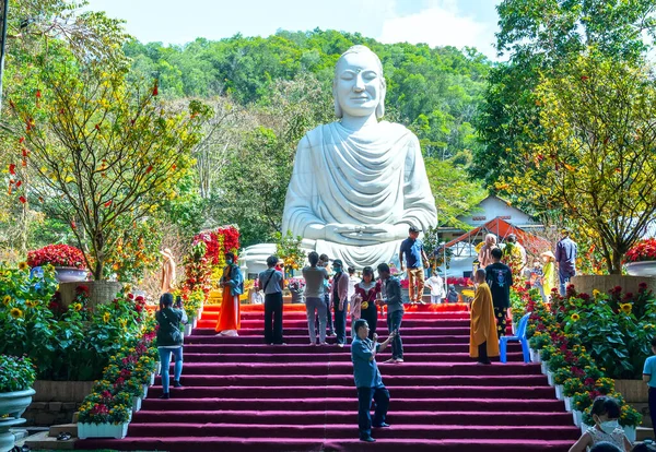 Vung Tau Vietnã Fevereiro 2021 Estátua Buda Meditando Frente Phat — Fotografia de Stock