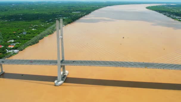 Cao Lanh Brücke Stadt Cao Lanh Vietnam Luftaufnahme Cao Lanh — Stockvideo