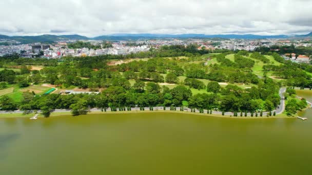 Aerial View Lat City Beautiful Tourism Destination Central Highlands Vietnam — Stockvideo