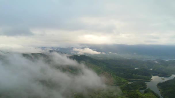 Vista Aérea Lago Dung Início Manhã Que Tão Conhecido Como — Vídeo de Stock