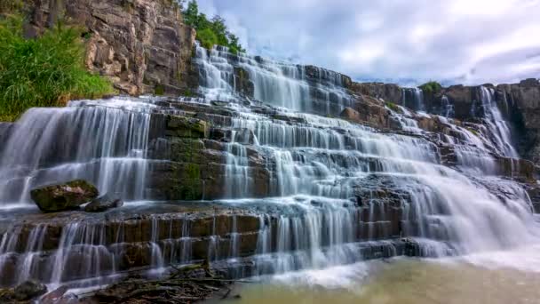 Tijdsverloop Van Mystieke Waterval Het Lat Plateau Vietnam Dit Staat — Stockvideo