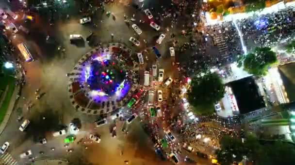 Zeitraffer Luftaufnahme Der Stadt Lat Nacht Schönes Touristenziel Zentralen Hochland — Stockvideo