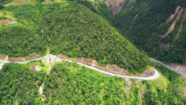 Khanh Pass Seen Beautiful Majestic Most Beautiful Dangerous Pass Connecting — Stockvideo