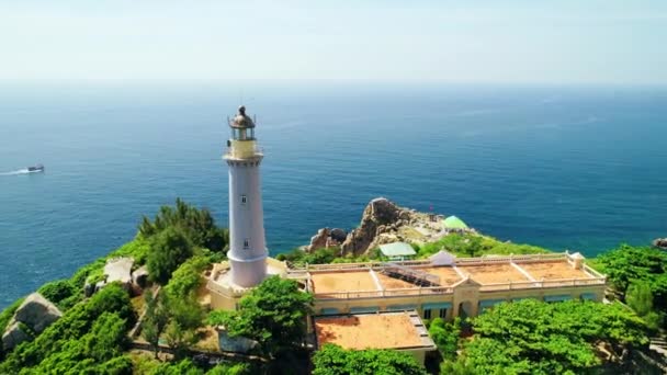Aerial View Dai Lanh Lighthouse Phu Yen Vietnam Easternmost Point — Vídeo de Stock