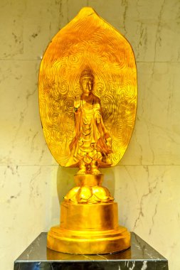Tay Ninh, Vietnam - 3 Mart 2022: Yüzyıllar önce Ba Den Dağı 'nın tepesindeki müzede Aziz heykelleri, Tay Ninh, Vietnam