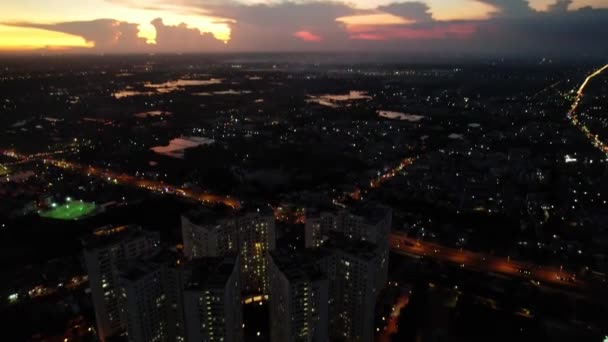 Вид Повітря Цитарний Ландшафт Сайгон Житловим Районом Нижче Показує Міський — стокове відео