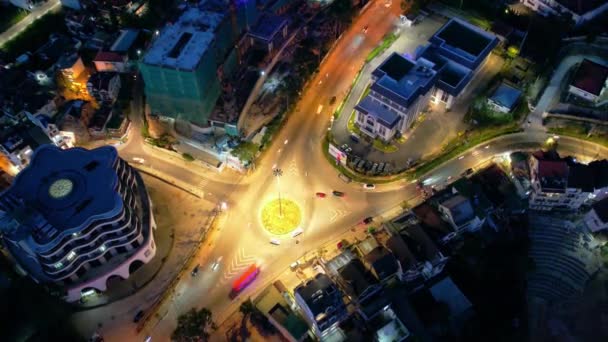 Lat Vietnam Enero 2023 Aerial View Time Lapse City Night — Vídeo de stock