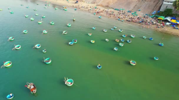 Mui Vietnam Febbraio 2023 Mercato Del Pesce Mui Visto Dall — Video Stock