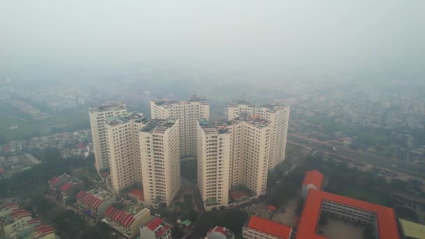 Vista Aérea Del Paisaje Urbano Saigón Con Zona Residencial Continuación — Vídeos de Stock