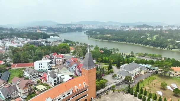Lat Єтнам Квітня 2023 Повітряний Вид Lat Pedagogical College Вранці — стокове відео
