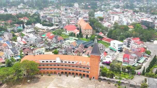 Lat Vietnam April 12Th 2023 Aerial View Lat Pedagogical College — стоковое видео