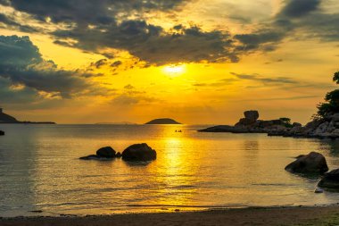 Hon Chong Burnu, Nha Trang, Vietnam 'da manzara gündoğumu