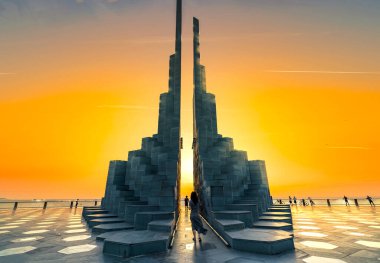 Phu Yen, Vietnam - 5 Temmuz 2022: Şafak Nghinh Phong Burnu, Tuy Hoa şehri, Phu Yen, Vietnam