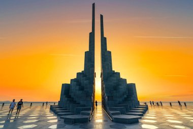 Phu Yen, Vietnam - 5 Temmuz 2022: Şafak Nghinh Phong Burnu, Tuy Hoa şehri, Phu Yen, Vietnam