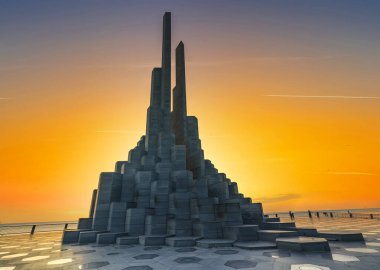 Phu Yen, Vietnam - 5 Temmuz 2022: Şafak Nghinh Phong Burnu, Tuy Hoa şehri, Phu Yen, Vietnam