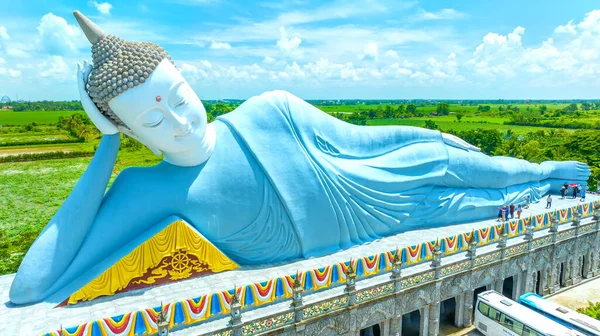 Estatua Buda Reclinable Más Grande Vietnam Encuentra Pagoda Som Rong — Foto de Stock