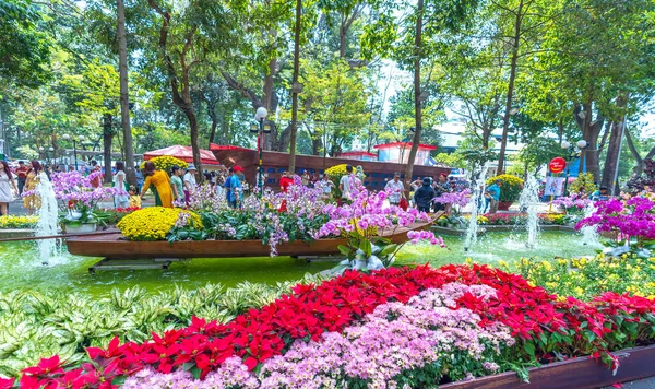 Chi Minh Stadt Vietnam Januar 2023 Festivalszene Tao Dan Park — Stockfoto