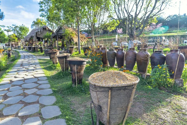 Lat Vietnam Ocak 2023 Etnik Azınlık Köylerinin Sanat Dekorasyonu Günlük — Stok fotoğraf