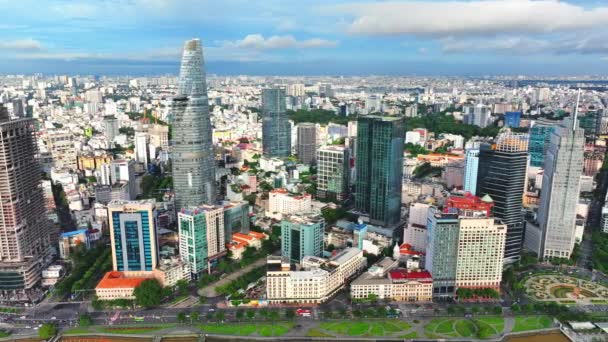 Chi Minh City Vietnam September 27Th 2023 Aerial View Chi — Stock Video