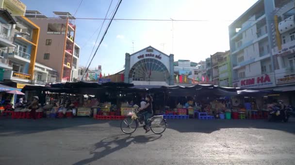 Giang Vietnam Septiembre 2022 Vista Exterior Mercado Chau Doc Especializado — Vídeo de stock