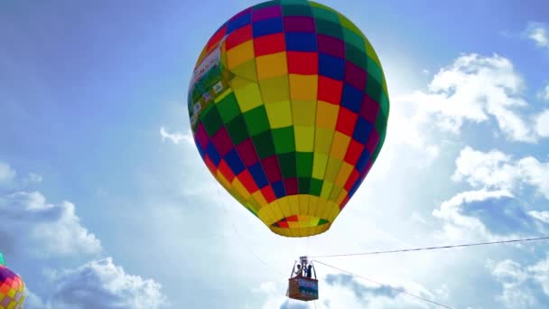 Giang Vietnam Szeptember 2022 Hőlégballon Fesztivál Területen Betakarítás Után Vonzza — Stock videók