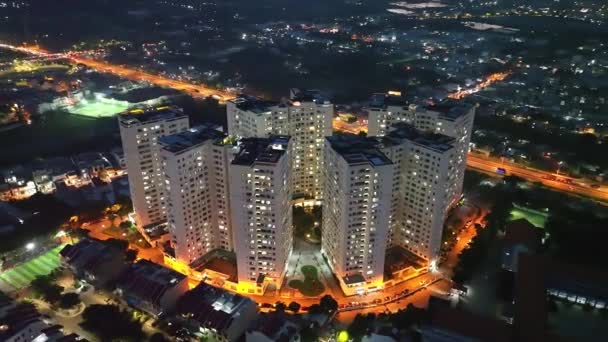 Місто Хошимін Єтнам Листопада 2023 Вид Повітря Міський Пейзаж Сайгона — стокове відео