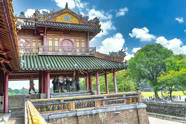 stock image Hue, Vietnam - April 10th, 2024: Dai Noi Palace Complex of Hue Monuments. The place that leads to the palaces of kings, is the official in the 19th century in Hue, Vietnam